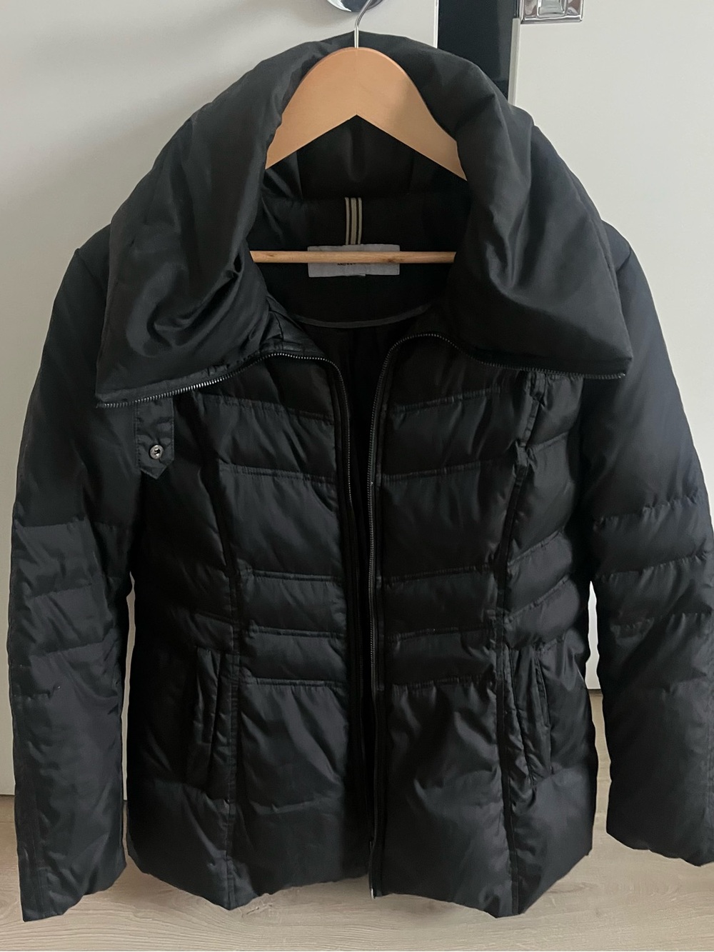 Marc New York Black Quilted Funnel-Collar Puffer Coat